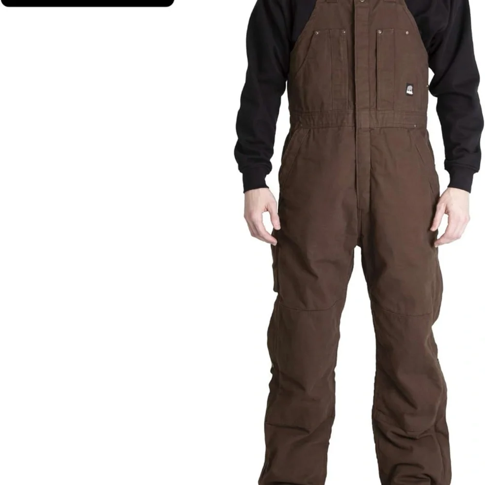 Like New! MOVING! EVYTHNG MUsT GO! Berne Men Insulated Washed Duck Bibs Overall - Picture 13 of 16